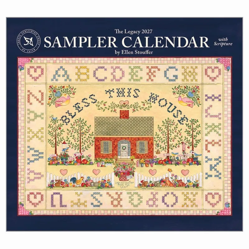 Sampler 2027 wall calendar